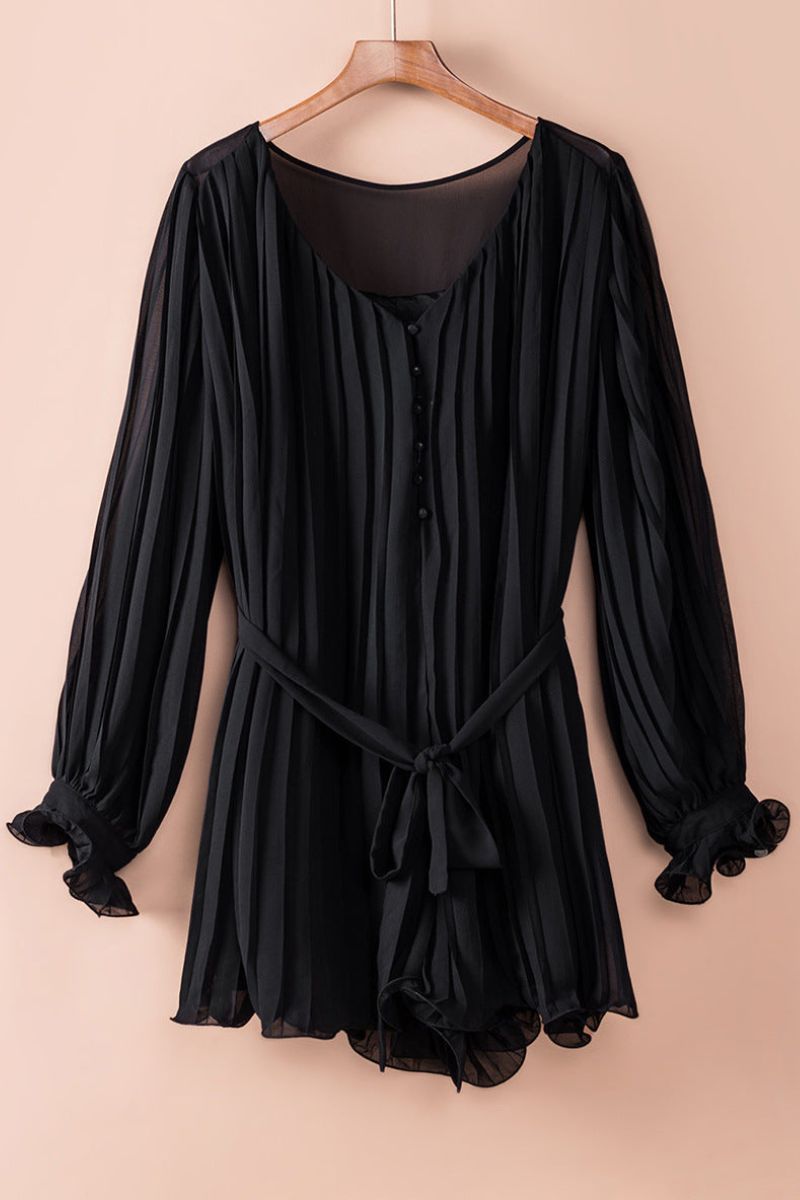 ARIELLA – Elegant Long Sleeve Chiffon Dress