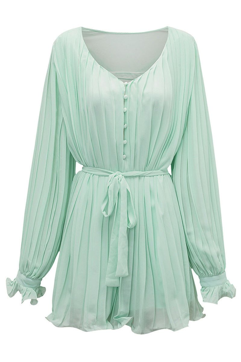 ARIELLA – Elegant Long Sleeve Chiffon Dress