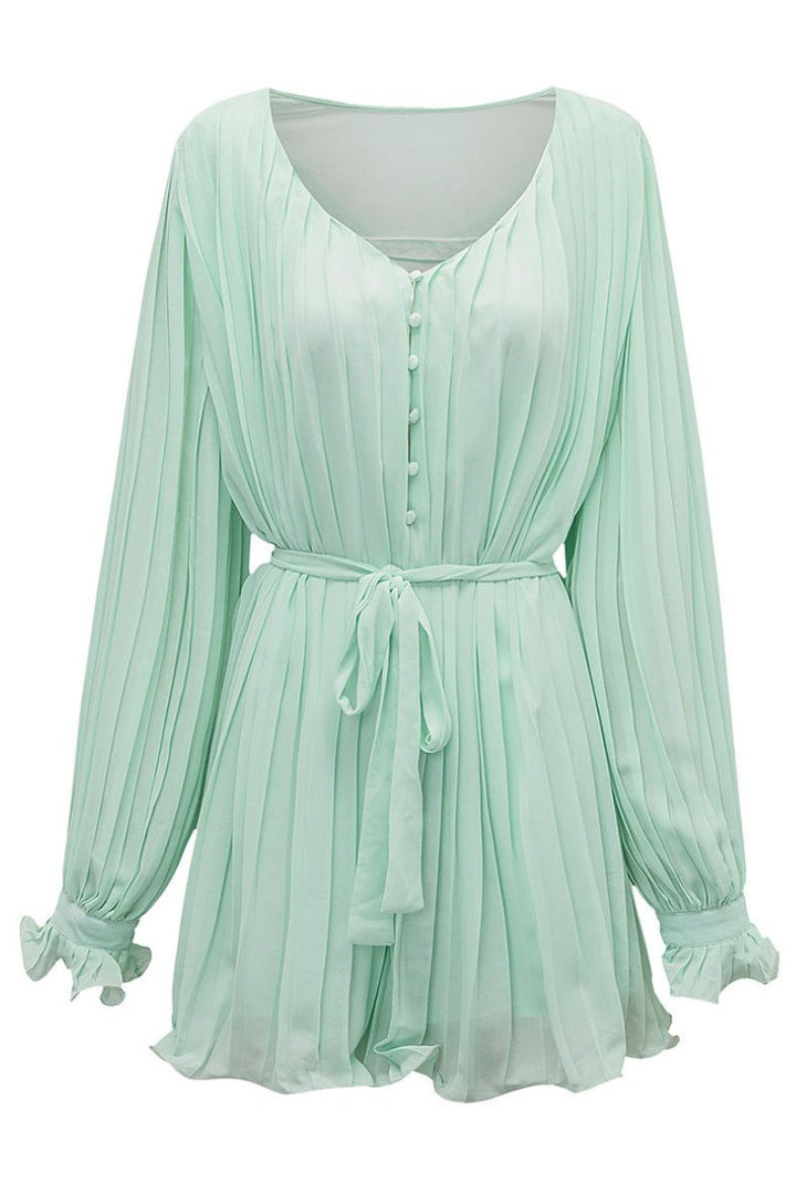 ARIELLA – Elegant Long Sleeve Chiffon Dress