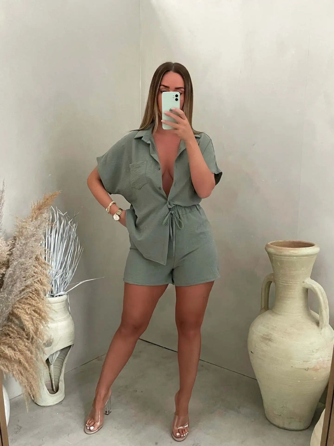 Giona – Summer Co-ord Set with Blouse & Shorts